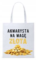 Torba Biała Eco Shopper Dla Akwarysty Prezent Z Nadrukiem Ze Zdjęciem