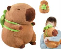 Maskotka kapibara MICHU MICHO duży pluszak z plecakiem żółwiem 30 cm