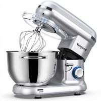 VOSPEED Mikser Kuchenny 1500W 6 Prędkości 6.2L Misa Srebrny