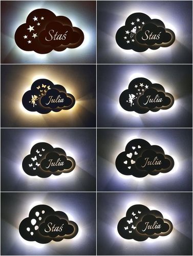 Lampka nocna LED CHMURKA -Gwiazdki z imieniem na Arena.pl