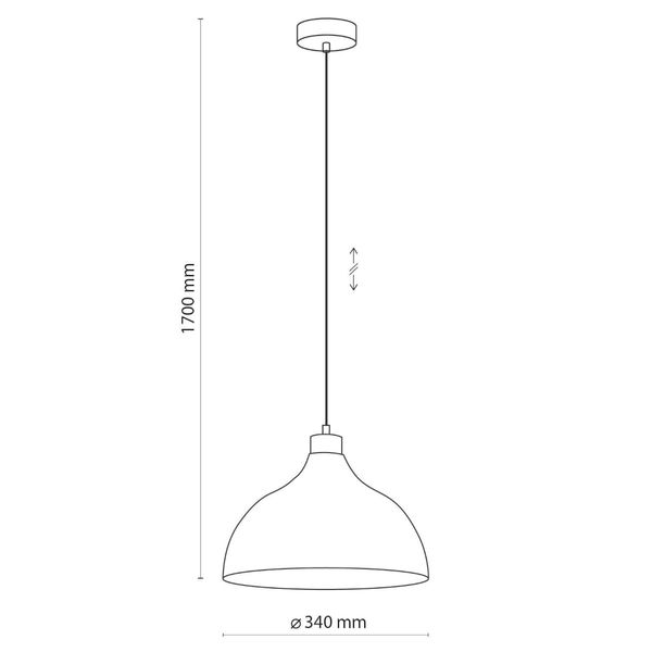 Rustykalna lampa wisząca Cap 2071 TK Lighting kopuła drewniana czarna zdjęcie 4
