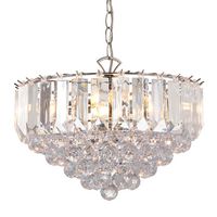 Kryształowa lampa wisząca Fargo FARGO-14CH Endon chrom przezroczysta