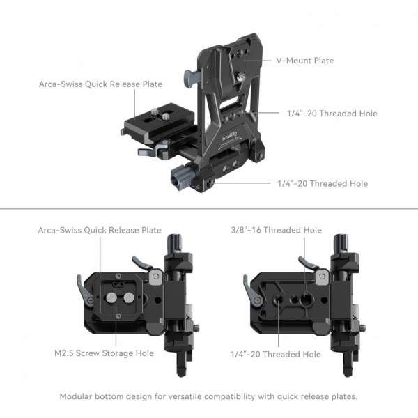 SmallRig 4064B kompaktowe mocowanie akumulatora V-Mount zdjęcie 4