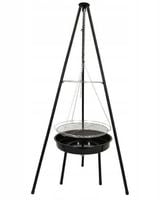 Palenisko ogrodowe grill węglowy 2w1 stal 52 cm BBQ 1000