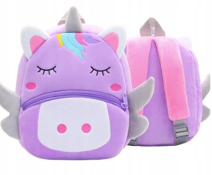 PLUSZOWY PLECAK DO PRZEDSZKOLA DZIECI JEDNOROŻEC zdjęcie 1