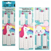 Zakładka Edukacyjna Dwustronna Ściąga Tabliczka Mnożenia Jednorożec Henry