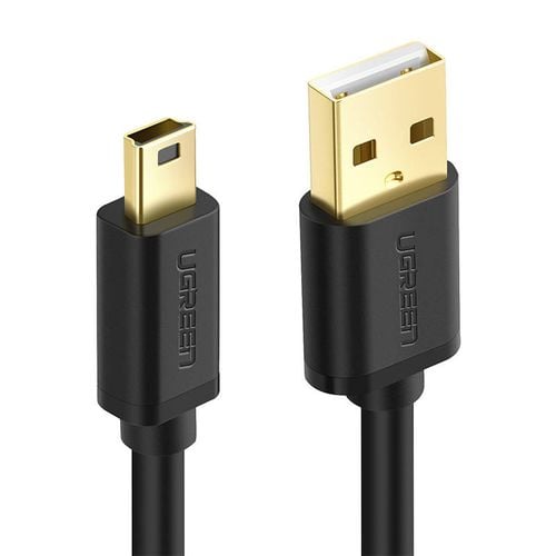 kabel usb 2.0 ugreen  us13210355b, męski, mini usb, 1m (czarny) na Arena.pl