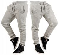 K01 r. XL MĘSKIE SPODNIE DRESOWE JOGGERY GŁADKIE