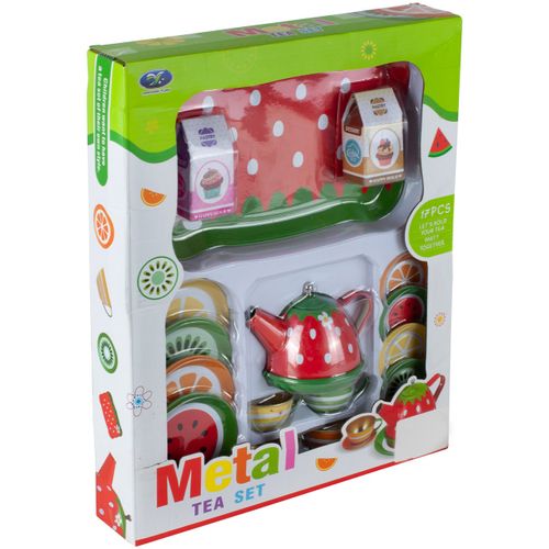 Zestaw do Herbatki Serwis Metalowy do Zabawy 16el na Arena.pl