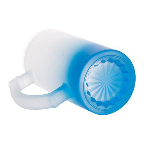 Kufel szklany szroniony 470 ml do sublimacji - błękitny gradient na Arena.pl