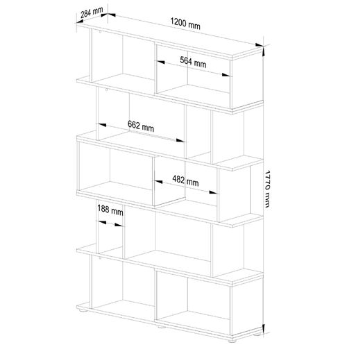 Regał z półkami FIX - dąb sonoma na Arena.pl