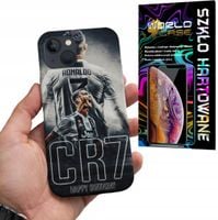 ETUI DO IPHONE 13 MINI - RONALDO PIŁKARSKIE WZORY PIŁKA NOŻNA + SZKŁO