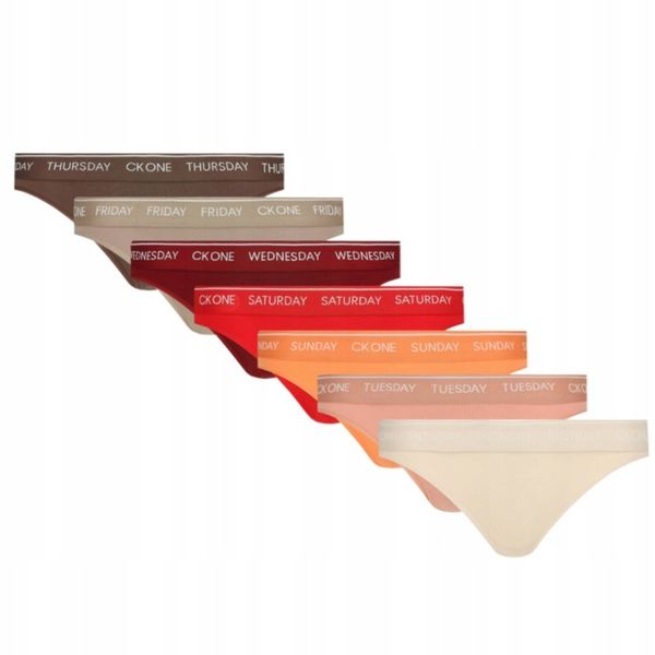 -10% CALVIN KLEIN STRINGI DAMSKIE 7-PACK THONG S zdjęcie 1