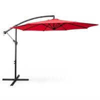 Parasol ogrodowy ASTER 245x300x300 solidny z wysięgnikiem czerwony