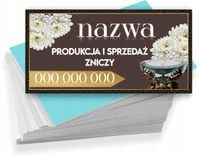 Wizytówki firmowe 100szt DUŻO WZORÓW do wyboru SPRZEDAŻ ZNICZY