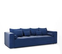 Duża Kanapa Rozkładana Sofa z Funkcją Spania i Pojemnikiem Hilton Granatowa