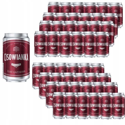 Cisowianka Naturalna woda silnie gazowana 330 ml x 48 sztuk na Arena.pl