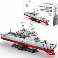 Klocki konstrukcyjne statek wojskowy zestaw klocków Navy Destroyer 612 elem