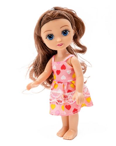 Lalka MAŁA DZIEWCZYNKA Kaibibi Brunetka 2 Sukienki #A1 na Arena.pl