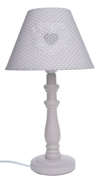 Lampa drewn.beż w kropki zdjęcie 1