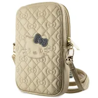 hello kitty torebka hkpbpekhbpdzłoty/gold quilted bows strap