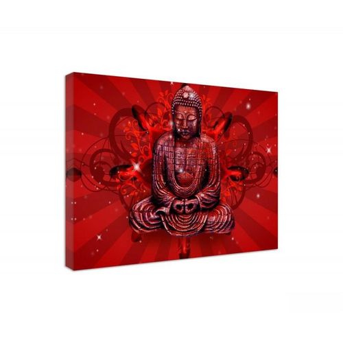 Obraz na płótnie - Canvas, Budda w kolorze czerwonym 80x60 na Arena.pl