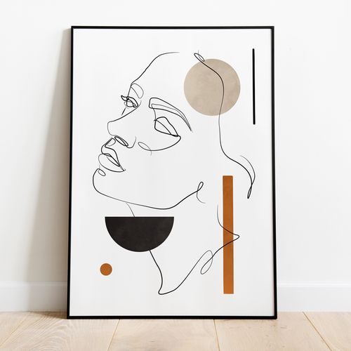 Plakat portret boho twarz 21x29,7 cm A4 na Arena.pl