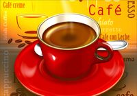 Fototapeta cafe kawa czerwona filiżanka 130x80