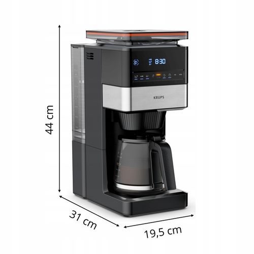 Ekspres przelewowy z wbudowanym stalowym młynkiem KRUPS Grind&BrewXL KM8428 na Arena.pl