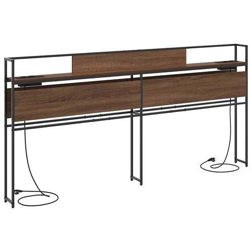 Zagłówek do przechowywania z półką Brązowy dąb 180 cm na Arena.pl