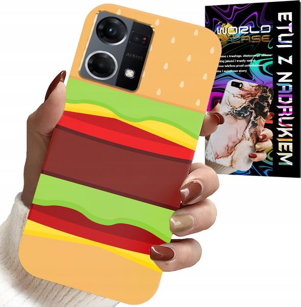 ETUI DO OPPO RENO7 4G - CASE BURGER CHEESEBURGER OBUDOWA PREZENT zdjęcie 1
