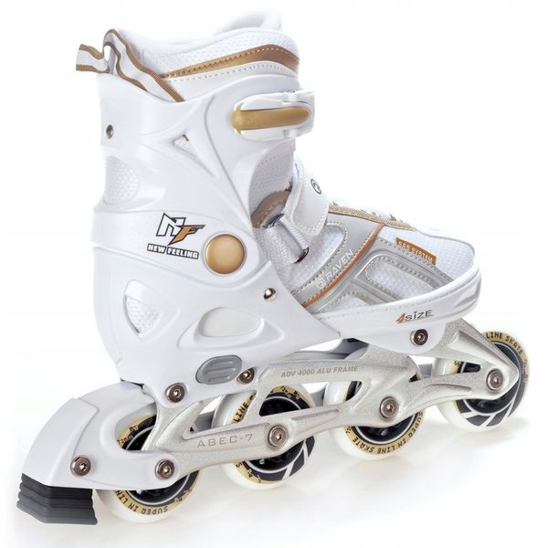Rolki Regulowane RAVEN Pulse White/Gold 40-43 zdjęcie 3