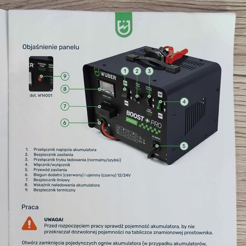 PROSTOWNIK AKUMULATOROWY 16A SAMOCHODOWY 7-180AH DO ŁADOWANIA 12V24V WUBER na Arena.pl