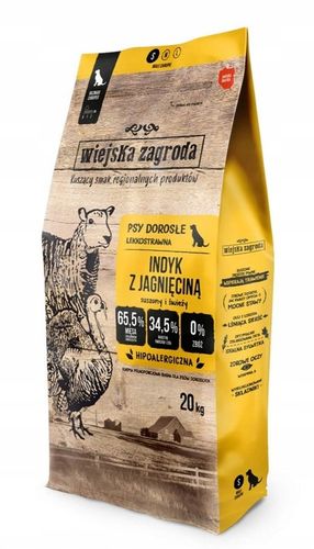 Wiejska Zagroda Karma sucha dla psa INDYK z JAGNIĘCINĄ Małe rasy S 20kg na Arena.pl