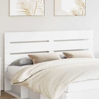 Zagłówek Z zagłówkiem Biały 160 cm Materiał drewnopochodny