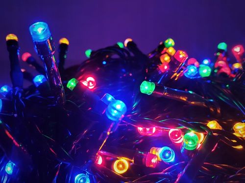 LAMPKI CHOINKOWE 200LED TIMER lampek Zewnętrzne CHOINKĘ CHOINKA KOLOROWE na Arena.pl