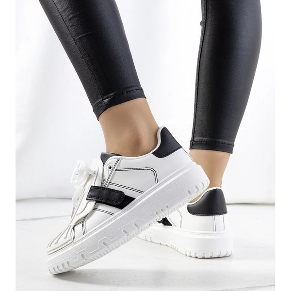 Białe sneakersy na rzepy r.38 zdjęcie 3