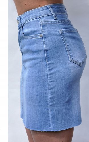 #E1157 BŁĘKITNA JEANS denim MINIÓWA SPÓDNICA M na Arena.pl