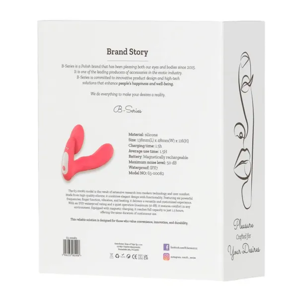 Silicone vibrator 3 speeds, 6 frequencies, Finger function, Heating + APP control zdjęcie 3