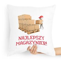 Poduszka Prezent Dla Najlepszego Magazyniera Z Nadrukiem Ze Zdjęciem