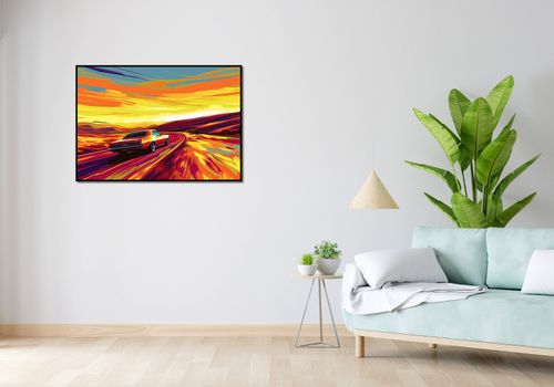 Plakat 100x70cm Pędź Przed Siebie na Arena.pl