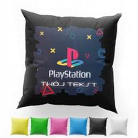 POSZEWKA Z NADRUKIEM BAWEŁNIANA 40x40CM - PLAYSTATION KONSOLA