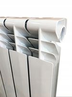 Grzejnik aluminiowy 10 żeberek - biały podłączenie boczne