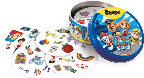 Prosta gra towarzyska na spostrzegawczość - Dobble Psi Patrol - Znajdź parę na Arena.pl