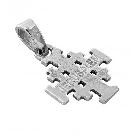 SREBRNY KRZYŻ JEROZOLIMSKI PRÓBA SREBRA 925 zdjęcie 2