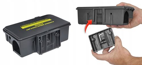 3X DUŻA STACJA DERATYZACYJNA KARMNIK Z NADRUKIEM NA MYSZY I SZCZURY na Arena.pl