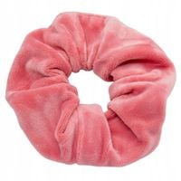 Gumka do włosów scrunchies welur brudny ciemny róż