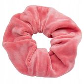 Gumka do włosów scrunchies welur brudny ciemny róż