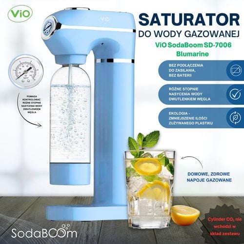 Saturator do wody gazowanej ViO SodaBoom SD-7006 blumarine z manometrem na Arena.pl