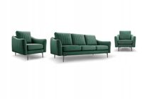 Zestaw CORI 3+1+1 Kanapa + 2x fotel Cloud 39 zielony PRODUCENT PL